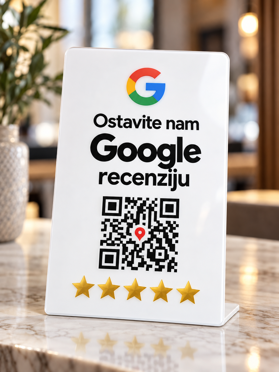 Štampa kartica za Google recenzije sa QR kodom